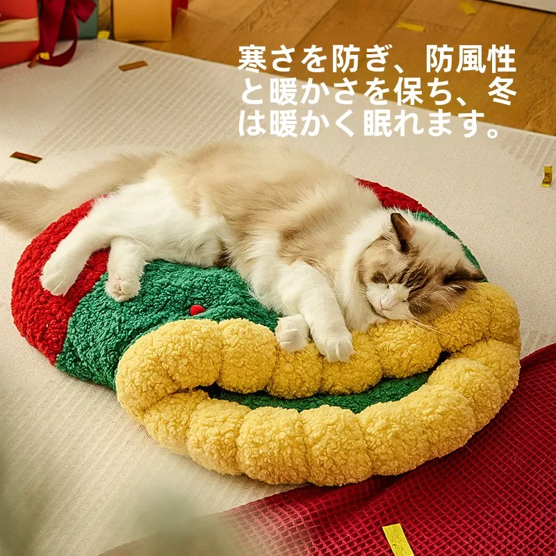 冬用保温ハーフクローズド猫ハウス：一人暮らしで寒さ対策に最適なトンネル式デザイン