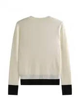 装飾ライン入りカラーコンビニットトップス【修身タイプ・長袖・プルオーバー】（セットアップ対応）