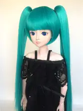 BJD用 カラフル 双馬尾ウィッグ【虎クリップ付・取り外し可能】