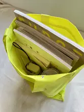 新鮮感のある布製トートバッグ【蛍光グリーン・肩掛け可】