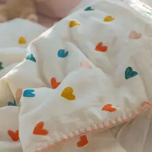 全棉製 ダブルガーゼ 夏用冷却ケット【子供用・洗濯機対応・薄手】（セットアップ対応）