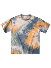 Tシャツ メンズ 半袖 綿100% タイダイ 厚手 ルーズ ヴィンテージ 着回し 夏