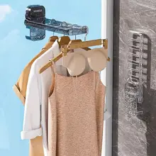 吸盤折りたたみ式衣類ハンガー【旅行・出張・ホテル用・便利なポータブルデザイン】