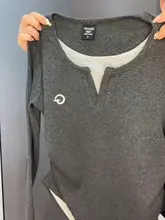 グレー Vネック長袖Tシャツ【ウエストシェイプ・インナートップス・春秋用】（セットアップ対応）