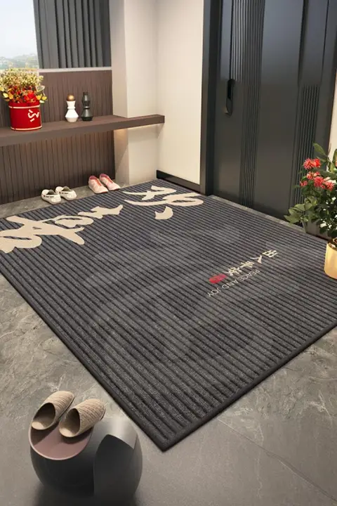 シンプルモダンな玄関マット【防滑・耐汚れ・カット可能】