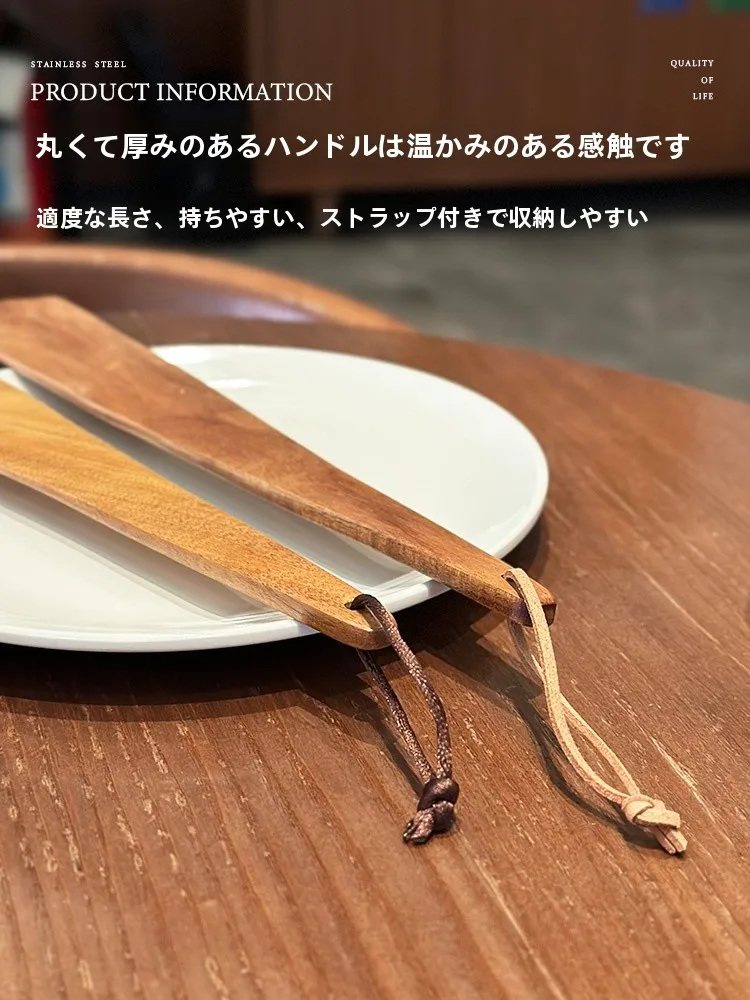 天然木製ユズ材の調理用ヘラ：アウトドアでのポータブル調理に最適な選択