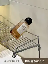 ステンレス製 洗面台用水切り収納ラック【伸縮可能・空洞デザイン・バスルーム用】
