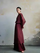 春らしい優雅なデザイン！軽やかで感のあるカーディガン風ワンピース【シースルー・アテナスタイル】