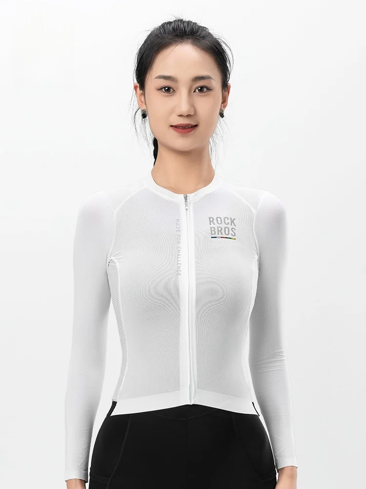 女性用長袖サイクリングウェア ROCKBROS 15110012：春夏通勤・マウンテンバイク対応の快適フィット感