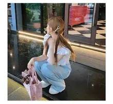 ワイドレッグストレートデニムパンツ【カジュアル・フィット】（セットアップ対応）