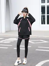 レディース フィットネスセット【大きいサイズ・ゆったり・速乾素材・長袖・ヨガ・ランニング用】