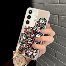 三星S25用スマホケース【祈福・招財ダルマ・シリコン・フルカバー・赤】