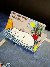 猫デザインのマット仕上げMacBook用保護カバー【オリジナルアート】