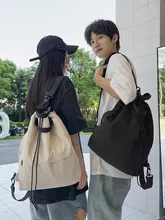 リュックサック【通勤用・軽量・ドローコード・男女兼用・カジュアルデザイン・バスケットボールスタイル・大学生向け・ブラック】