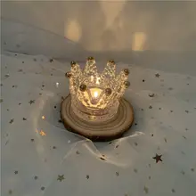 北欧風 クラウン型化粧品スタンド【可愛いデザイン・クリスタル装飾・アクセサリー収納】