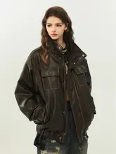 レザージャケット 裏ボア 男女兼用 秋冬  厚手 PUジャケット