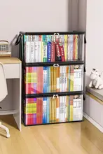 透明で折りたたみ可能な本収納ボックス【教室用・学生向け】