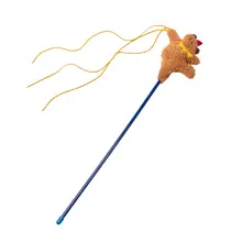 PETSVILLE 猫おもちゃ スティックタイプ 羽毛付き 輪鈴付き【子猫・遊び道具】