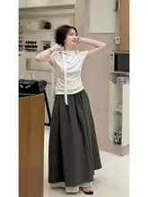 リラクシングショートスリーブTシャツ【夏用・オフショルダー・大きいサイズ・体型カバー】