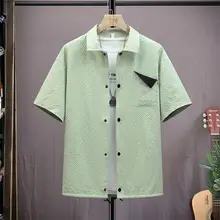 夏用のゆったり半袖シャツ【メンズ・通気性・カジュアルデザイン】