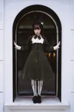 ストロベリーウィッチのシャーロック風コート【春秋用・ストライプ・ロリータデザイン】