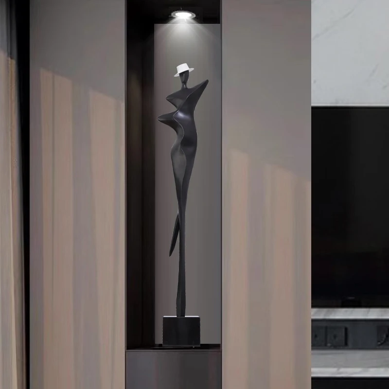 抽象デザインの立体人形アート飾り：イタリアンミニマルスタイルの3Dオブジェクトとしての実用性と空間適応性