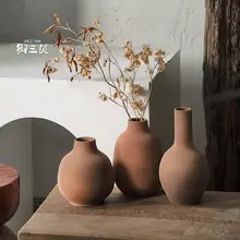 陶器 ドライフラワー アレンジ 装飾 リビング 素焼き レトロ スタイル