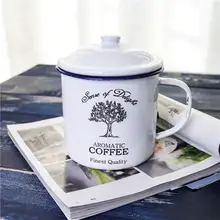 レトロ風 陶器マグカップ【大口径・オフィス用・ティー＆コーヒーに最適】