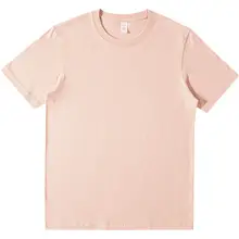 優しいモランディパープルのコットンTシャツ【重厚感のあるデザイン・透けにくい・半袖】