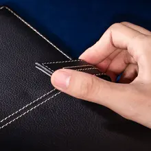 得力 A5レザー表紙ビジネスノート【シンプルデザイン・レトロ・会議記録用】