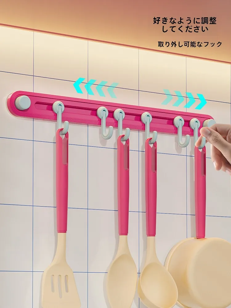 吸盤式キッチンフック：回転可能・免打孔でスプーンやお玉の収納を最適化