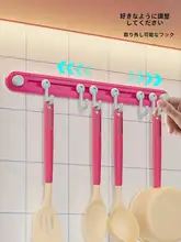 吸盤式キッチンフック【回転可能・穴あけ不要・強力耐荷重・スプーンやお玉の収納に最適】