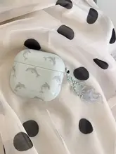 グレーイルカデザインのAirPods用イヤフォンケース【可愛らしい防摔仕様・AirPods Pro対応】
