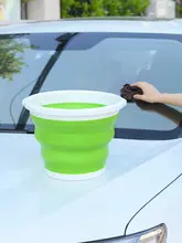 折りたたみ式水桶【蓋付き・車載用・アウトドア旅行・コンパクト収納】