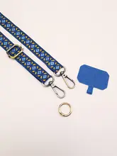 多機能スマホ用ショルダーストラップ【調節可能・肩掛け・アンチロストデザイン・刺繍付き】