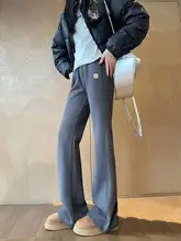 ゆったりとしたストレートパンツ【春秋用・スリムフィット・ハイウエスト・トレーニングウェア】（セットアップ対応）