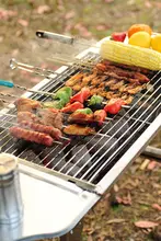 ステンレス製 長方形バーベキューグリルネット【アウトドア用・焼き網・補助器具】