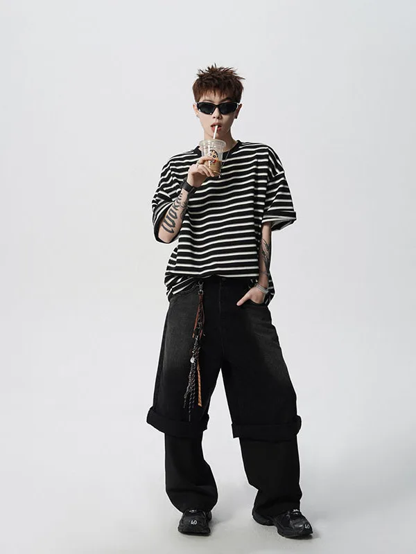 ストライプ柄 メンズTシャツはどう選ぶ？Eypiaの白黒ストライプTシャツが通勤や日常でなぜ人気なのか