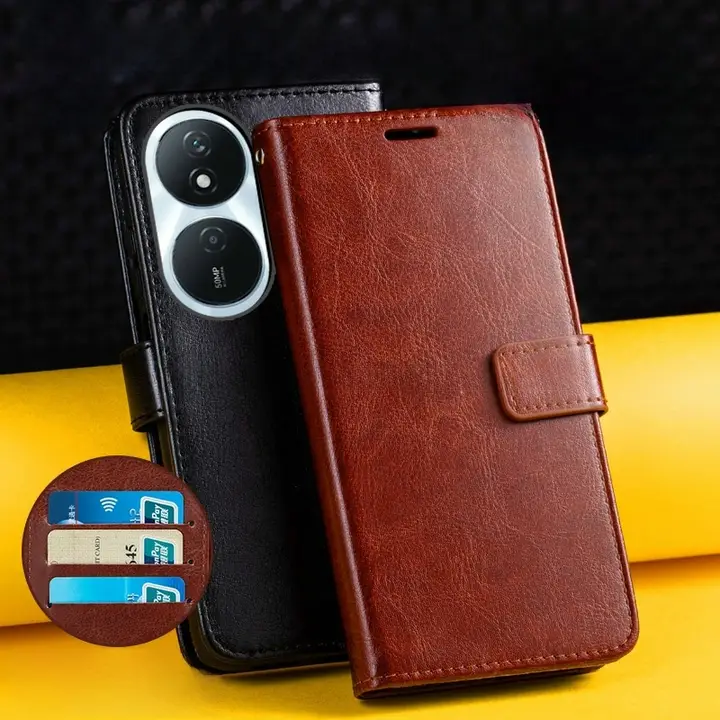 Honor畅玩50plus用のフリップ式スマートフォンケース【男女兼用・カード収納・防護カバー】