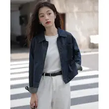 春にぴったりなデザインのデニムジャケット【高級感・ゆったりフィット・女性用】