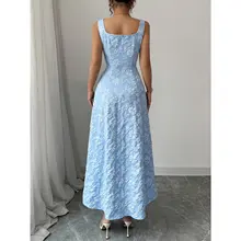 セクシーな魅力が光る開衩付きサテンキャミワンピース【ウエストタック・ヴェレティレデザイン】