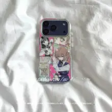 二次元漫画デザインのツインテール女の子スマホケース【iPhone対応】