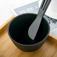 ソフトシリコン製マスクボウルとブラシ【混ぜ棒・スプーン付き・美容院用  ・DIYスキンケアツール】（セットアップ対応）