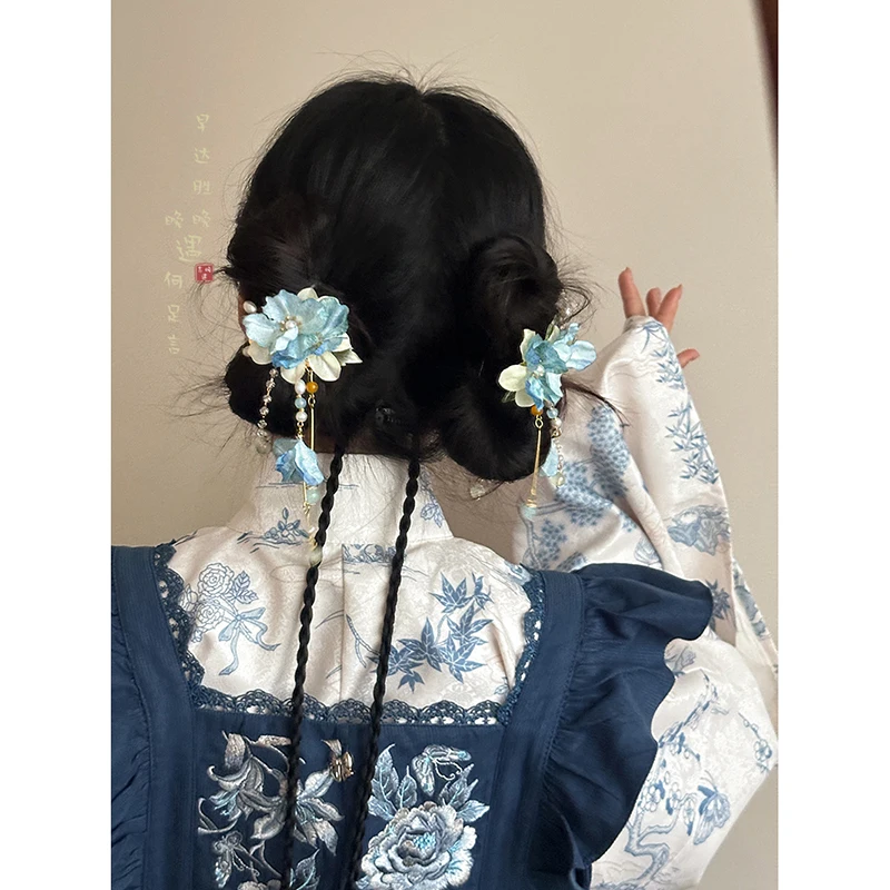 つまみ細工 髪飾り 七五三 に最適な新中式花フラワー付きタッセルヘアクリップの選定ガイド