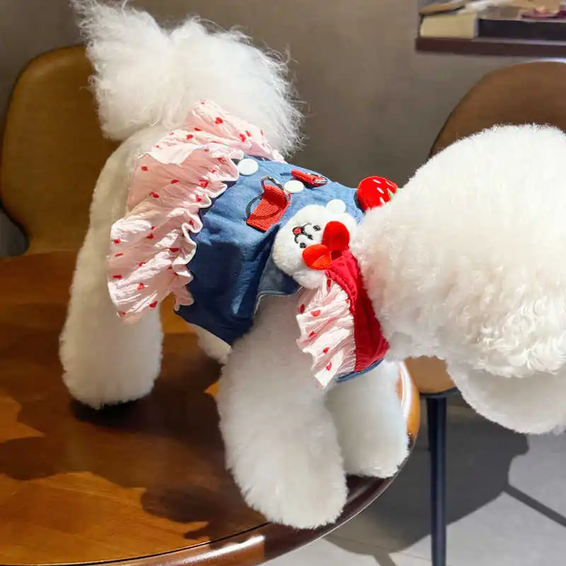 可愛いデザインの小型犬用ハーネスリード：アウトドア散歩に最適なデニムタイプの選び方