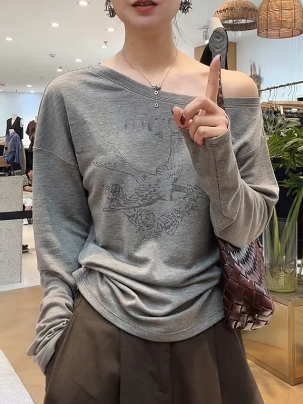 女性用アシンメトリックオフショルダーTシャツ：ビッグtシャツ レディース 人気 ブランドの選定基準