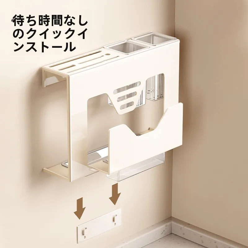 多機能キッチンナイフスタンド：壁掛け式収納ボックス一体型の実用性と機能性