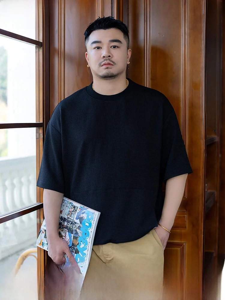 ウェイ系男子のスタイルを実現する夏用Tシャツ  ：ワッフル生地のゆったりフィットデザイン