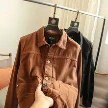 アメカジスタイルのヴィンテージ感あるメンズジャケット【洗い加工・翻領・工装デザイン】