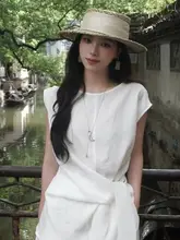 オシャレなフリンジ付きロングニットネックレス【チューブ状デザイン・カジュアル感】